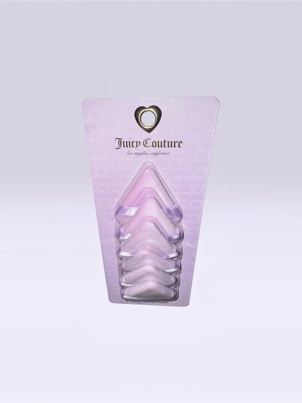 Juicy Couture Lavender Velvet Makeup Puffs Set of 6 NWT
